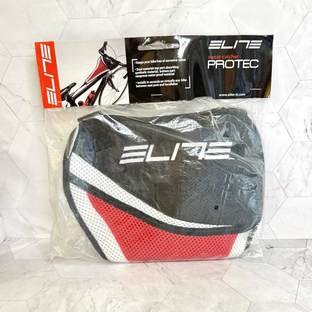 New Elite Sweat-Catcher Protec Bicycle Top Tube Protection Black/Red Sealed